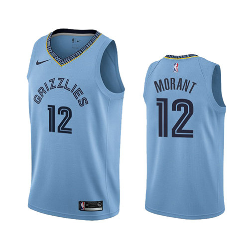 Camiseta baloncesto Ja Morant 12 Statement 2019-20 Azul Memphis Grizzlies Hombre