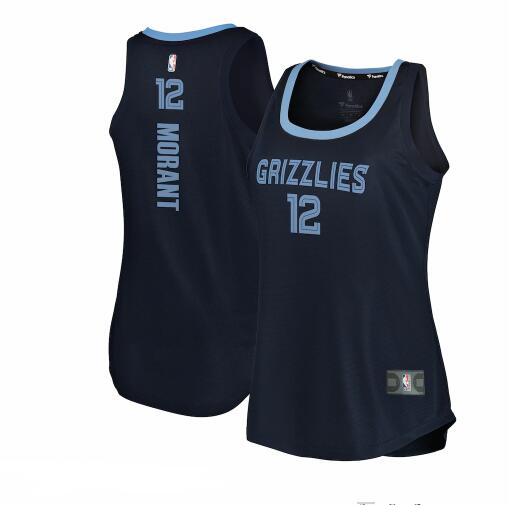 Camiseta baloncesto Ja Morant 12 clasico Armada Memphis Grizzlies Mujer