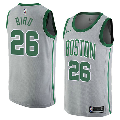 Camiseta baloncesto Jabari Bird 26 Ciudad 2018 Gris Boston Celtics Hombre