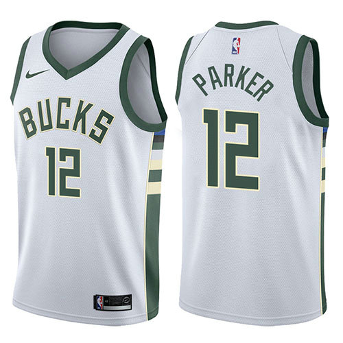 Camiseta baloncesto Jabari Parker 12 Motorcycles Harlry 2017-18 Blanco Milwaukee Bucks Hombre