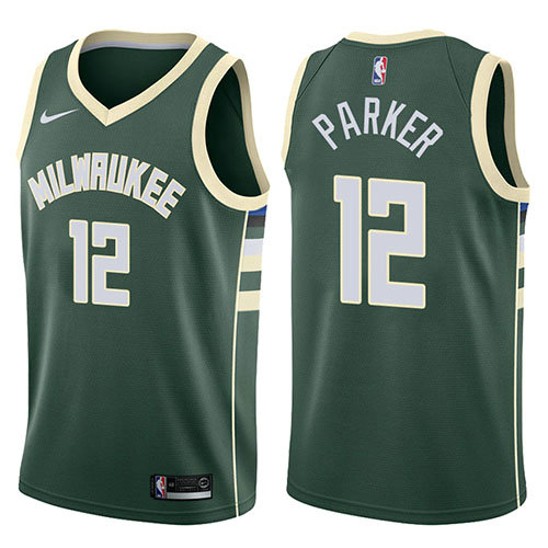 Camiseta baloncesto Jabari Parker 12 Motorcycles Harlry 2017-18 Verde Milwaukee Bucks Hombre