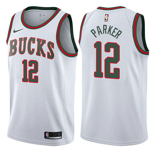 Camiseta baloncesto Jabari Parker 12 Return To The Mecca Classic 2017-18 Blanco Milwaukee Bucks Hombre