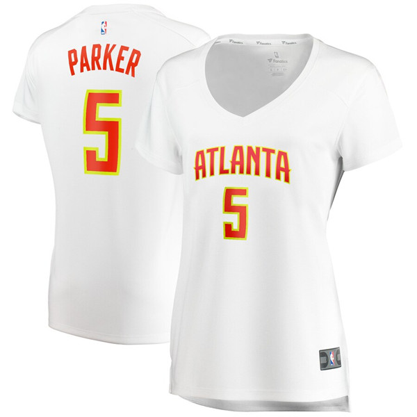 Camiseta baloncesto Jabari Parker 5 association edition Blanco Atlanta Hawks Mujer