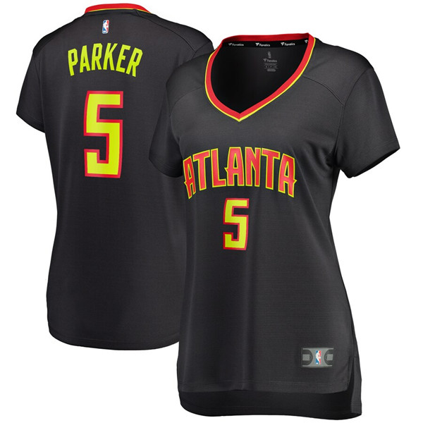 Camiseta baloncesto Jabari Parker 5 icon edition Negro Atlanta Hawks Mujer