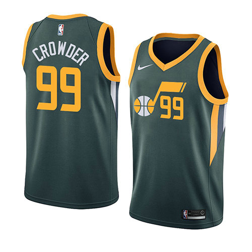 Camiseta baloncesto Jae Crowder 99 Earned 2018-19 Verde Utah Jazz Hombre