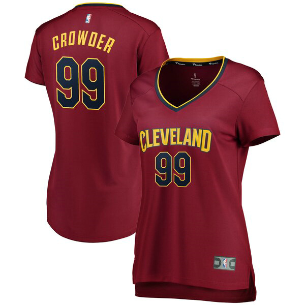 Camiseta baloncesto Jae Crowder 99 icon edition Rojo Cleveland Cavaliers Mujer