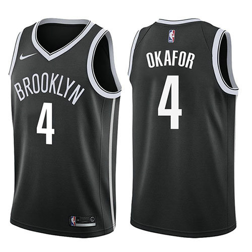 Camiseta baloncesto Jahlil Okafor 4 Icon 2017-18 Negro Brooklyn Nets Hombre