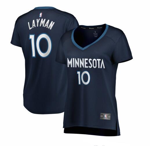 Camiseta baloncesto Jake Layman 10 icon edition Armada Minnesota Timberwolves Mujer