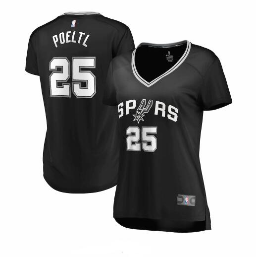 Camiseta baloncesto Jakob Poeltl 25 icon edition Negro San Antonio Spurs Mujer