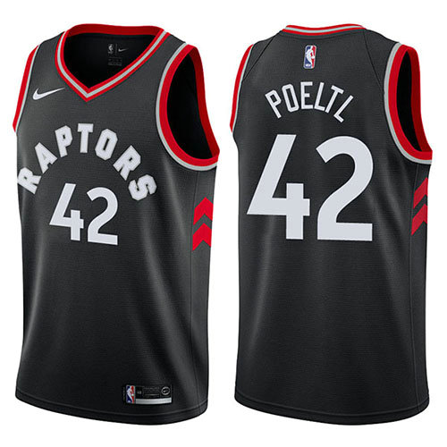 Camiseta baloncesto Jakob Poeltl 42 Statement 2017-18 Negro Toronto Raptors Hombre