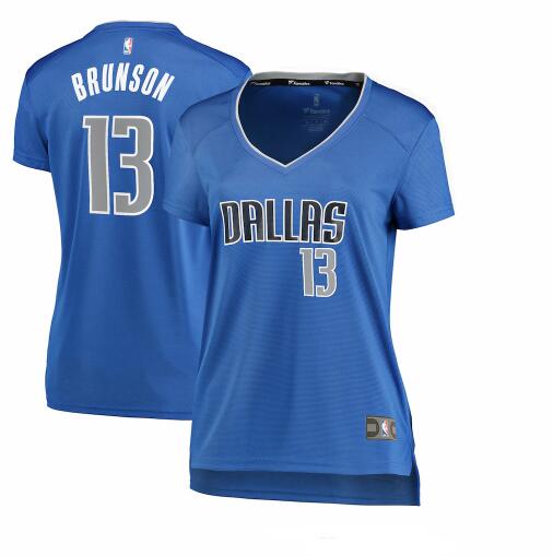 Camiseta baloncesto Jalen Brunson 13 icon edition Azul Dallas Mavericks Mujer