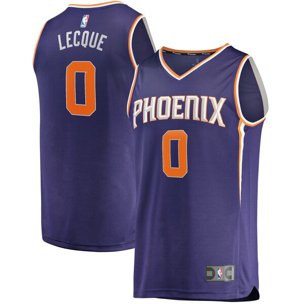 Camiseta baloncesto Jalen Lecque 0 Icon Edition Púrpura Phoenix Suns Hombre