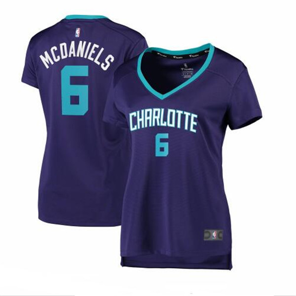 Camiseta baloncesto Jalen McDaniels 6 statement edition Púrpura Charlotte Hornets Mujer