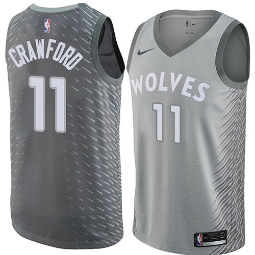 Camiseta baloncesto Jamal Crawford 11 Ciudad 2018 Gris Minnesota Timberwolves Hombre