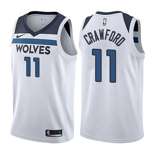 Camiseta baloncesto Jamal Murray 11 Crawford Association 2017-18 Blanco Minnesota Timberwolves Hombre