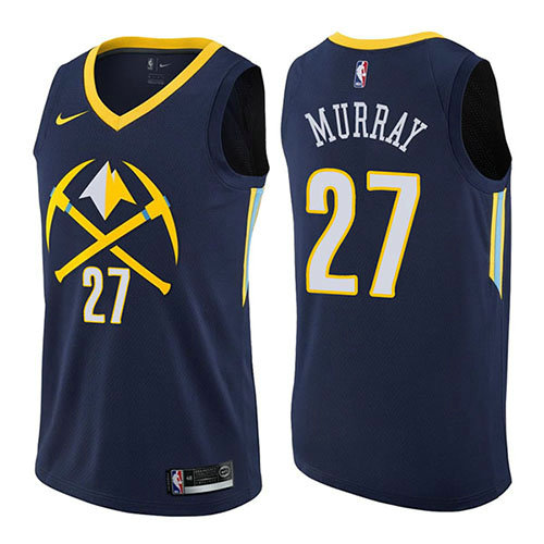 Camiseta baloncesto Jamal Murray 27 Ciudad 2017-18 Azul Denver Nuggets Hombre