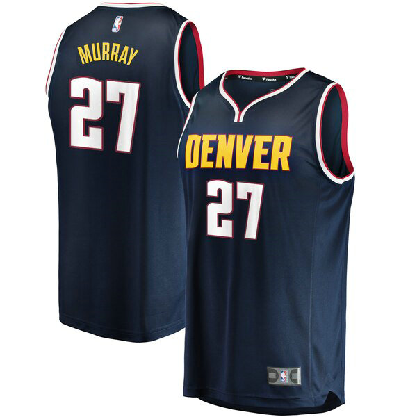 Camiseta baloncesto Jamal Murray 27 Icon Edition Azul Denver Nuggets Hombre