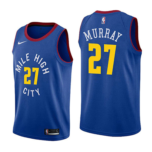 Camiseta baloncesto Jamal Murray 27 Statement 2018-19 Azul Denver Nuggets Hombre