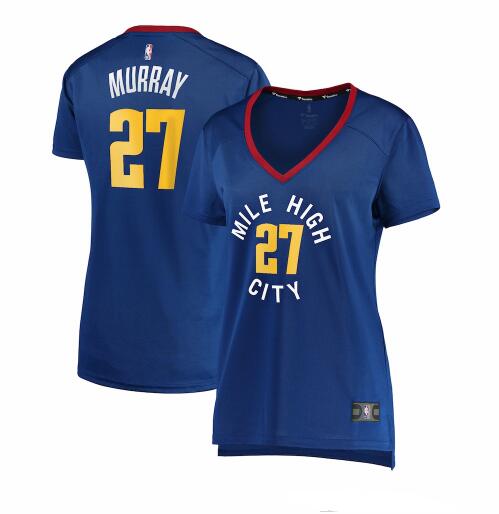Camiseta baloncesto Jamal Murray 27 statement edition Azul Denver Nuggets Mujer