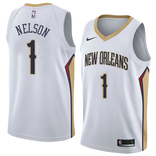 Camiseta baloncesto Jameer Nelson 1 Association 2018 Blanco New Orleans Pelicans Hombre