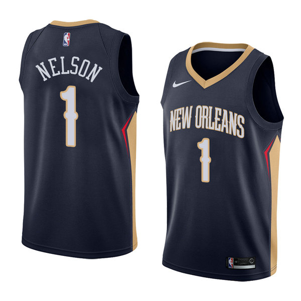 Camiseta baloncesto Jameer Nelson 1 Icon 2018 Azul New Orleans Pelicans Hombre