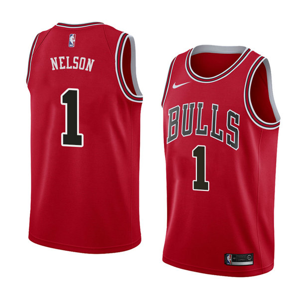 Camiseta baloncesto Jameer Nelson 1 Icon 2018 Rojo Chicago Bulls Hombre