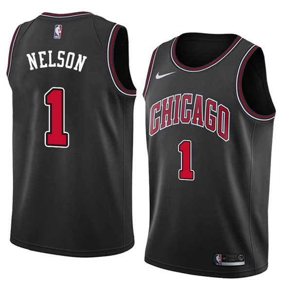 Camiseta baloncesto Jameer Nelson 1 Statement 2018 Negro Chicago Bulls Hombre
