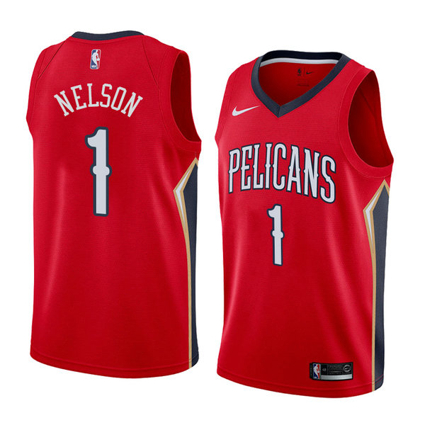 Camiseta baloncesto Jameer Nelson 1 Statement 2018 Rojo New Orleans Pelicans Hombre