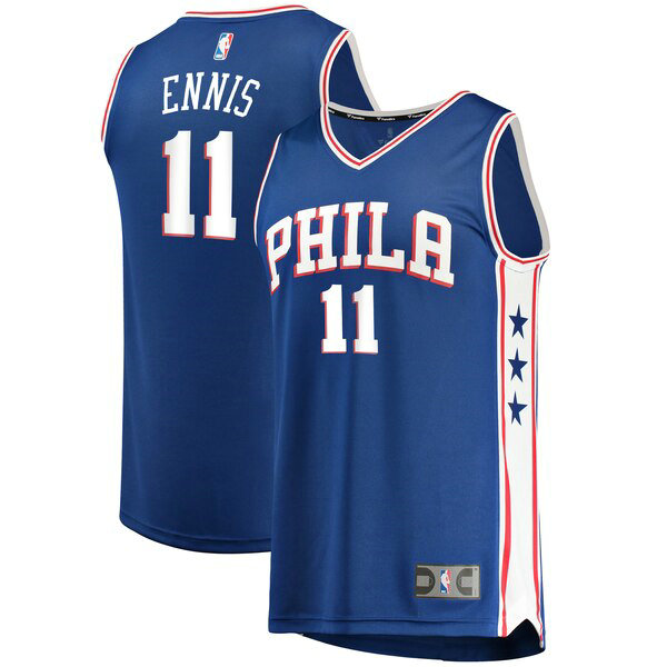 Camiseta baloncesto James Ennis 11 Icon Edition Azul Philadelphia 76ers Hombre