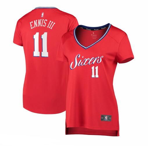 Camiseta baloncesto James Ennis 11 statement edition Rojo Philadelphia 76ers Mujer