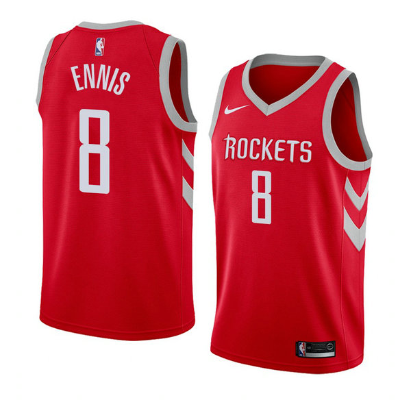 Camiseta baloncesto James Ennis 8 Icon 2018 Rojo Houston Rockets Hombre
