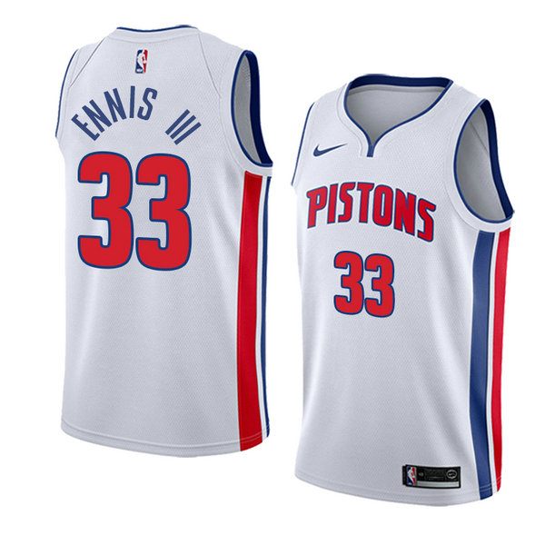 Camiseta baloncesto James Ennis III 33 Association 2018 Blanco Detroit Pistons Hombre