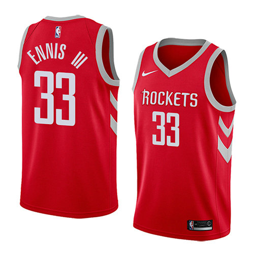 Camiseta baloncesto James Ennis III 33 Icon 2018 Rojo Houston Rockets Hombre