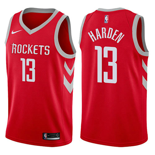 Camiseta baloncesto James Harden 13 2017-18 Rojo Houston Rockets Hombre