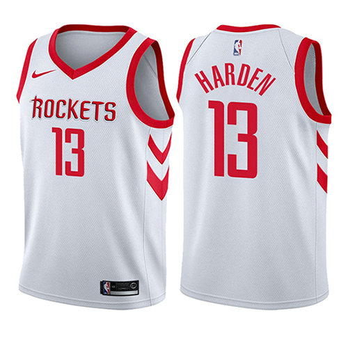 Camiseta baloncesto James Harden 13 Association 2017-18 Blanco Houston Rockets Nino