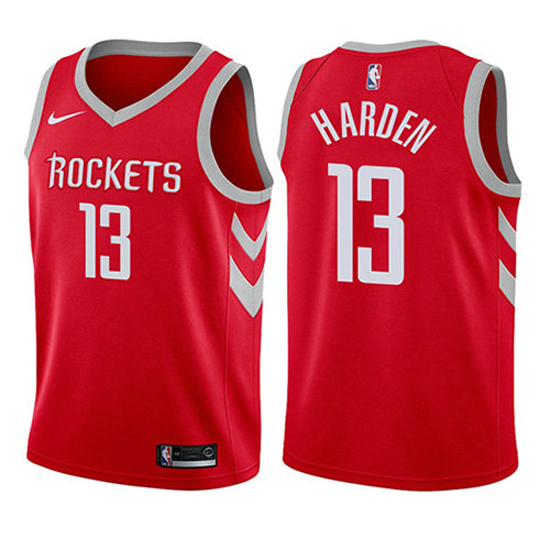 Camiseta baloncesto James Harden 13 Icon 2017-18 Rojo Houston Rockets Nino