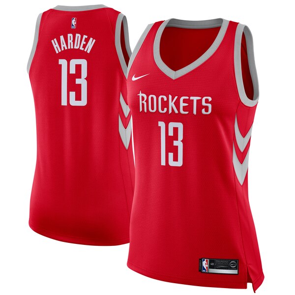 Camiseta baloncesto James Harden 13 Nike icon edition Rojo Houston Rockets Mujer