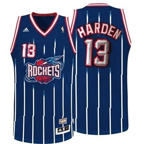 Camiseta baloncesto James Harden 13 Retro Azul Houston Rockets Hombre