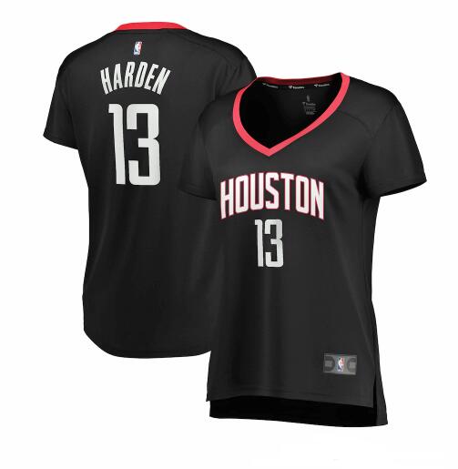 Camiseta baloncesto James Harden 13 statement edition Negro Houston Rockets Mujer