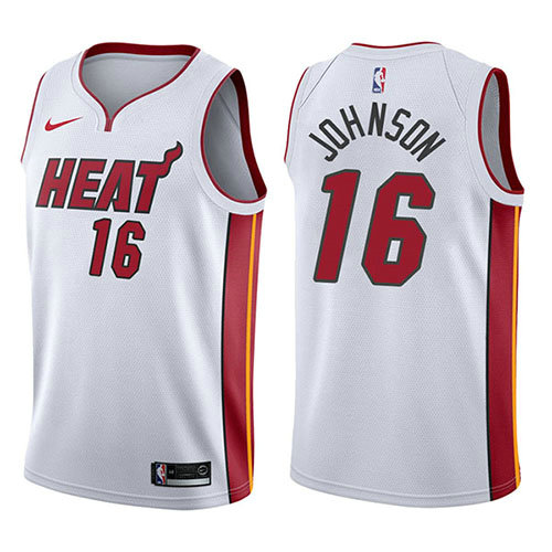 Camiseta baloncesto James Johnson 16 Association 2017-18 Blanco Miami Heat Hombre