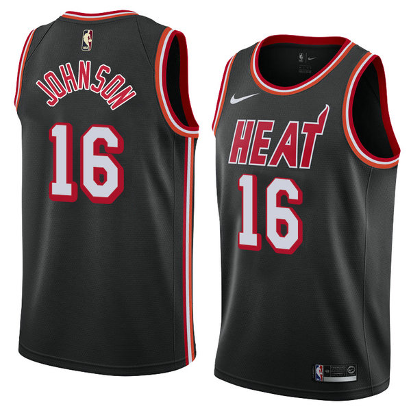 Camiseta baloncesto James Johnson 16 Classic 2018 Negro Miami Heat Hombre