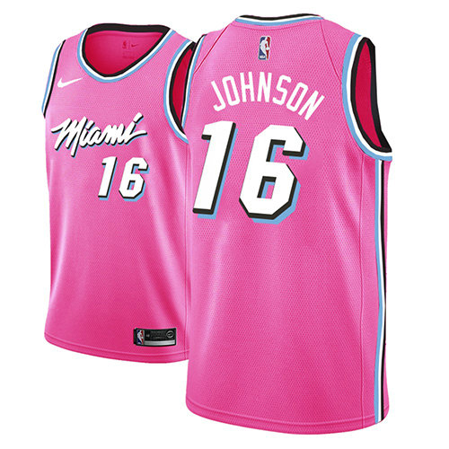 Camiseta baloncesto James Johnson 16 Earned 2018-19 Rosa Miami Heat Hombre