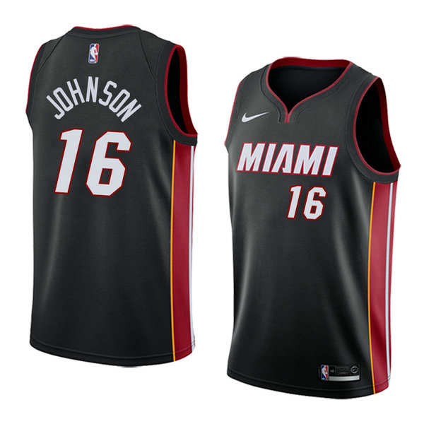 Camiseta baloncesto James Johnson 16 Icon 2018 Negro Miami Heat Hombre