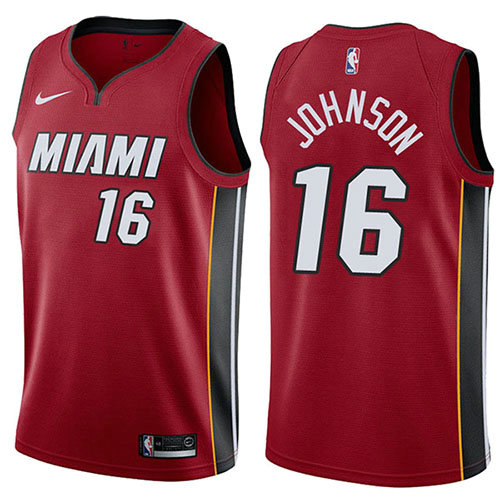 Camiseta baloncesto James Johnson 16 Statement 2017-18 Rojo Miami Heat Hombre