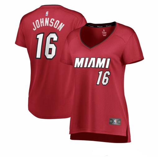Camiseta baloncesto James Johnson 16 statement edition Rojo Miami Heat Mujer