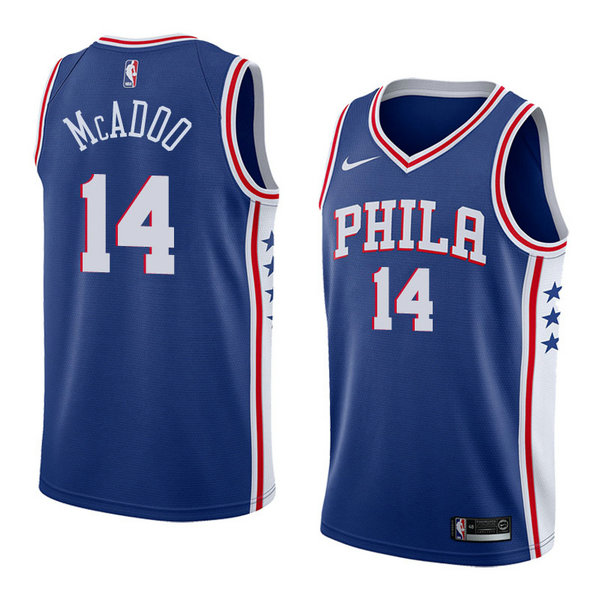 Camiseta baloncesto James Michael Mcadoo 14 Icon 2018 Azul Philadelphia 76ers Hombre