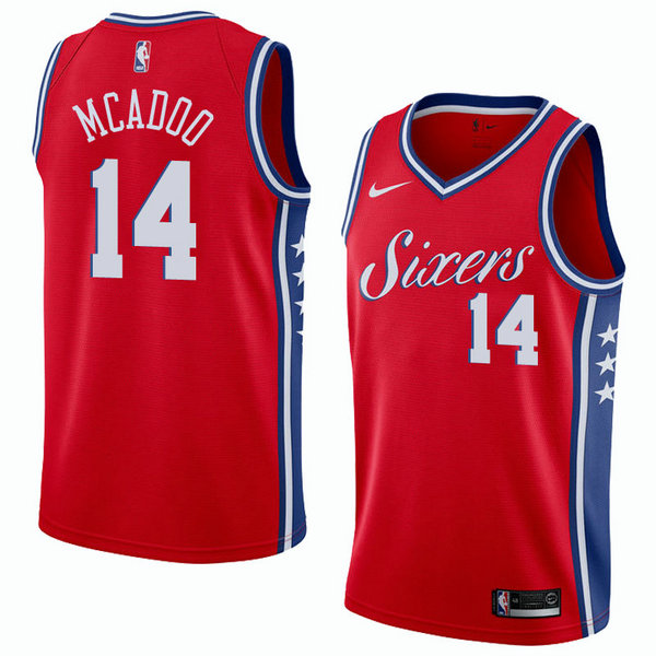 Camiseta baloncesto James Michael Mcadoo 14 Statement 2018 Rojo Philadelphia 76ers Hombre