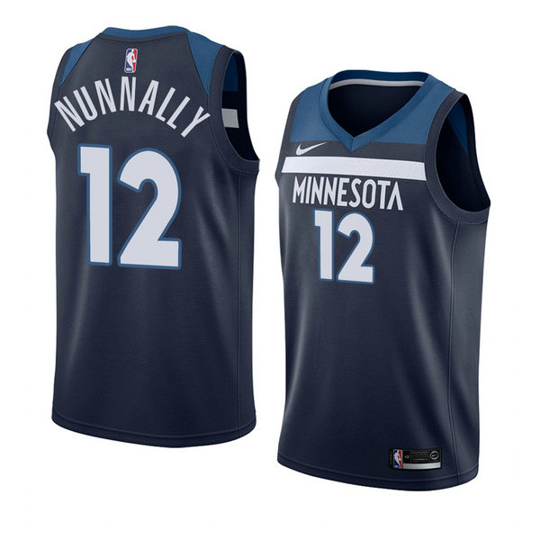 Camiseta baloncesto James Nunnally 12 Icon 2018 Azul Minnesota Timberwolves Hombre