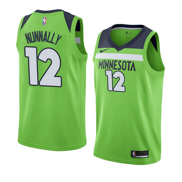 Camiseta baloncesto James Nunnally 12 Statement 2017-18 Verde Minnesota Timberwolves Hombre