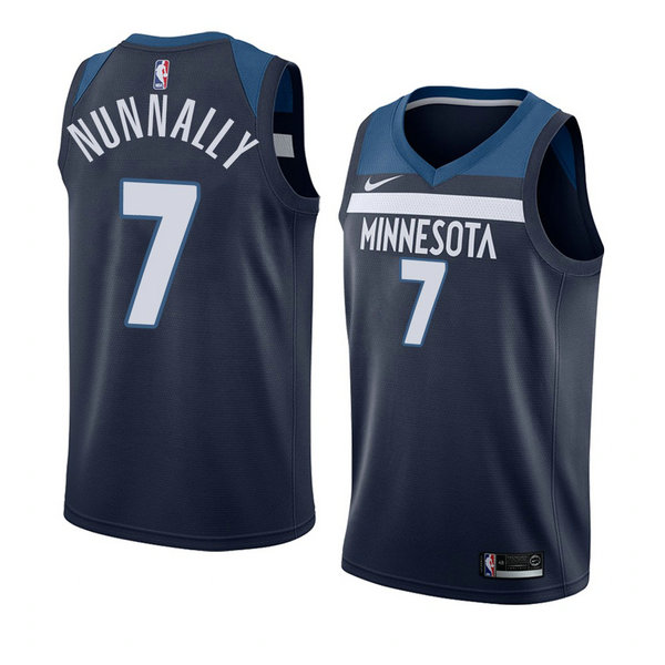 Camiseta baloncesto James Nunnally 7 Icon 2017-18 Azul Minnesota Timberwolves Hombre